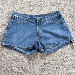 Vintage Lucky Brand Shorts Womens 31 Blue Dungaree American Made Y2K 90s